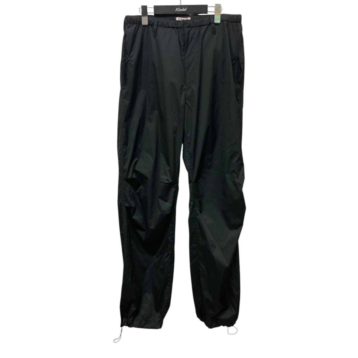 AURALEE 24SS サテンラミネートフィールドパンツ オーラリー AURALEE◇24SS/HARD TWIST SATIN LAMINATE FIELD PANTS/4/BLK