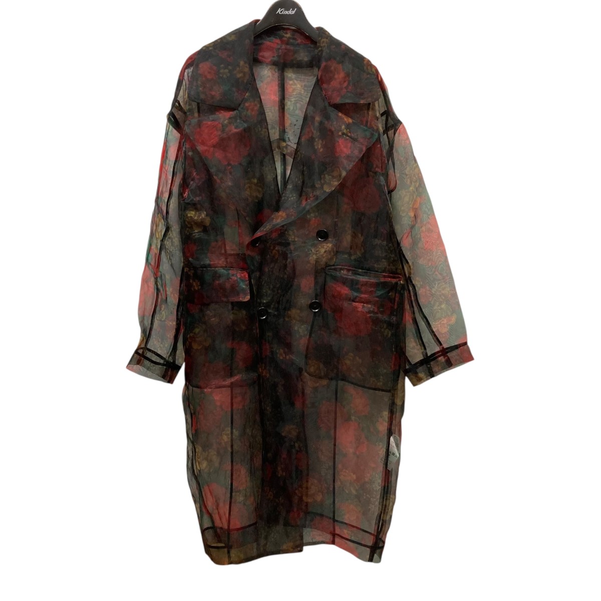 【中古】<br>TOGA ARCHIVES<br>総柄シースルートレンチコート TA91-FA110 グリーン サイズ：36<br>【価格見直し】
