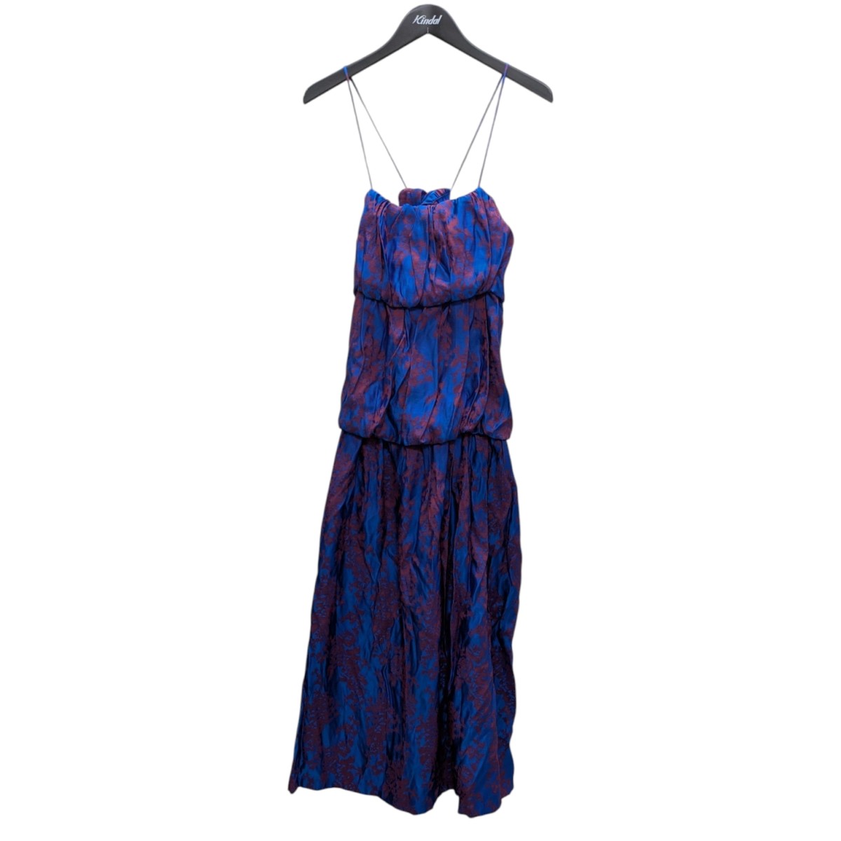 【中古】 BELPER IKUKURU JACQUARD DRESS 総柄ノースリーブワンピース 1611-0422JQ ネイビー サイズ:Free 【260326】(ベルパー)