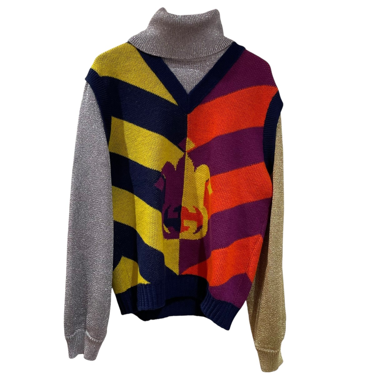 【中古】GUCCI 23SS マルチ色合い編み物 724770 マルチ色合い 大きさ：L 【270626】（グッチ）