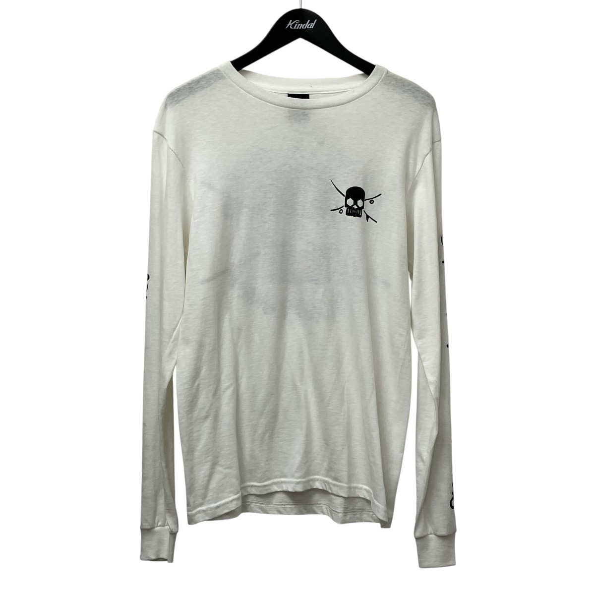 【中古】 stussy skull カットソー ホワイト サイズ：S 【価格見直し】 8,978円