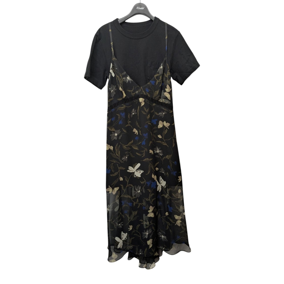 海外希少 【Sacai】 バックプリーツコットンドレス ブラック sacai Nylon Twill x Cotton Jersey Dress – mou by ACROPOLIS