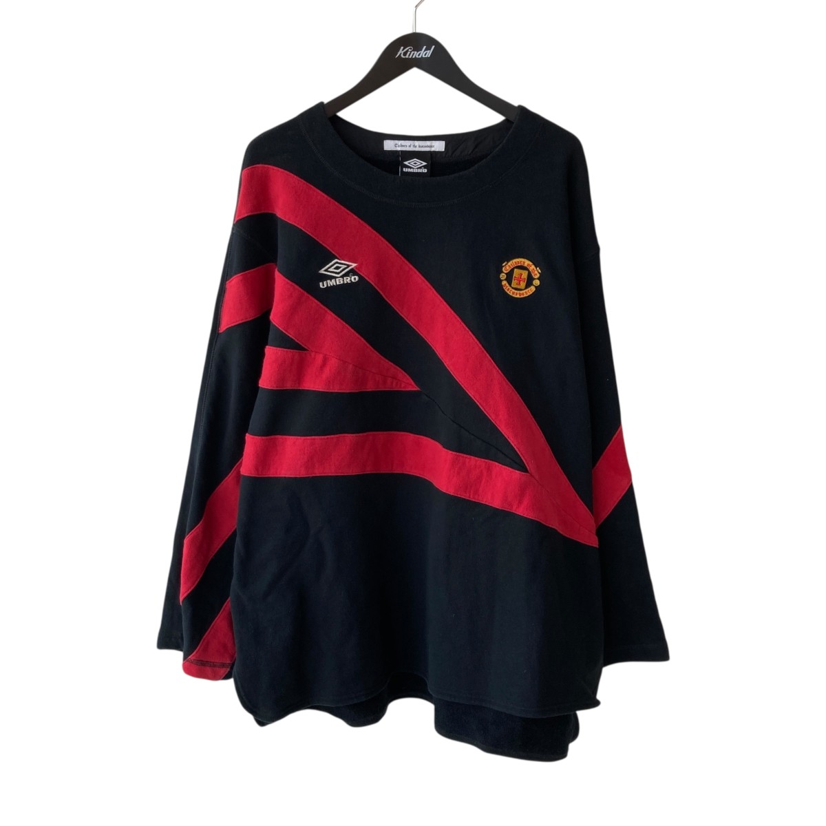 【中古】 UMBRO×Children of the discordance 24AW UMPHREY BRO CN PULLOVER トレーナー DISUMBCS-001 ブラック×レッド サイズ：2 【価格見直し】