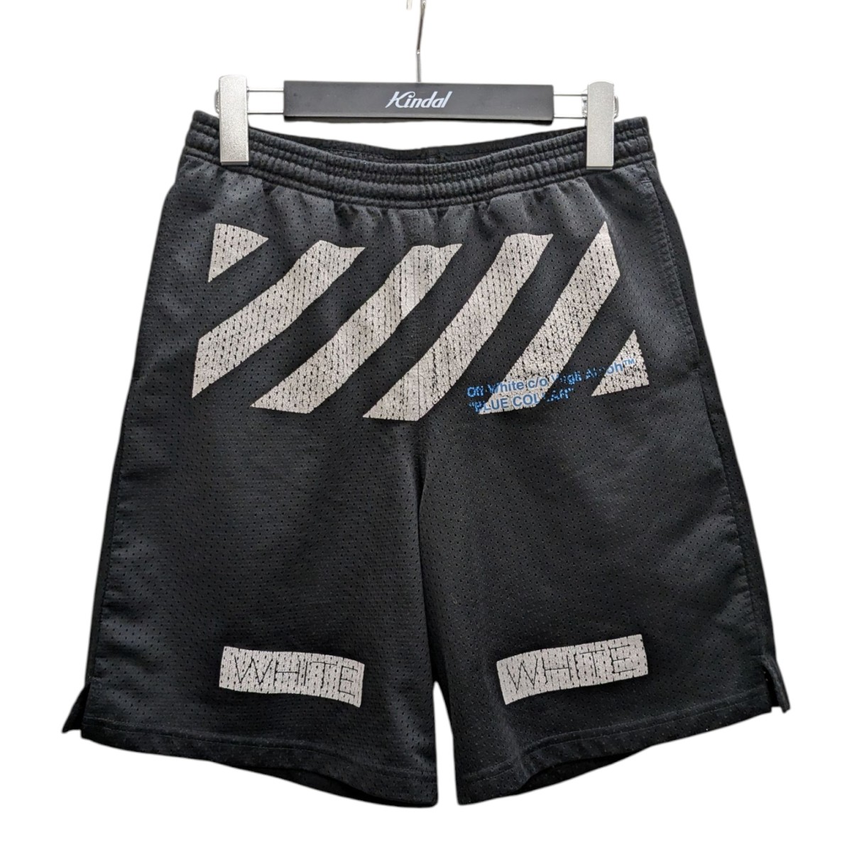 【中古】OFFWHITE メッシュショートパンツ 黒いこと 大きさ：S 【140426】（象牙色）
