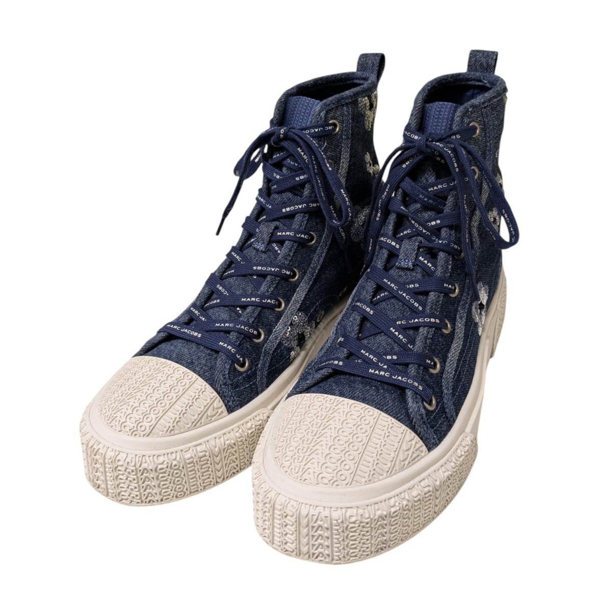 【中古】 MARC JACOBS ハイカットスニーカー インディゴ サイズ：40 【価格見直し】