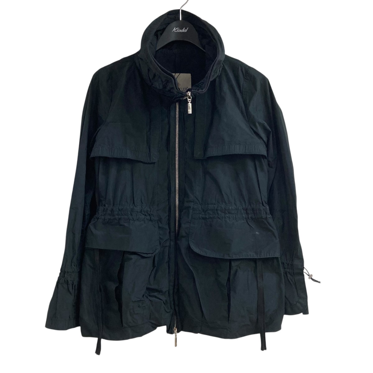 【中古】MONCLER ジップナイロンジャケット 210934607700 ｢SANDRINE GIUBBOTTO｣ 黒いこと 大きさ：00 【230526】（モンク線路）