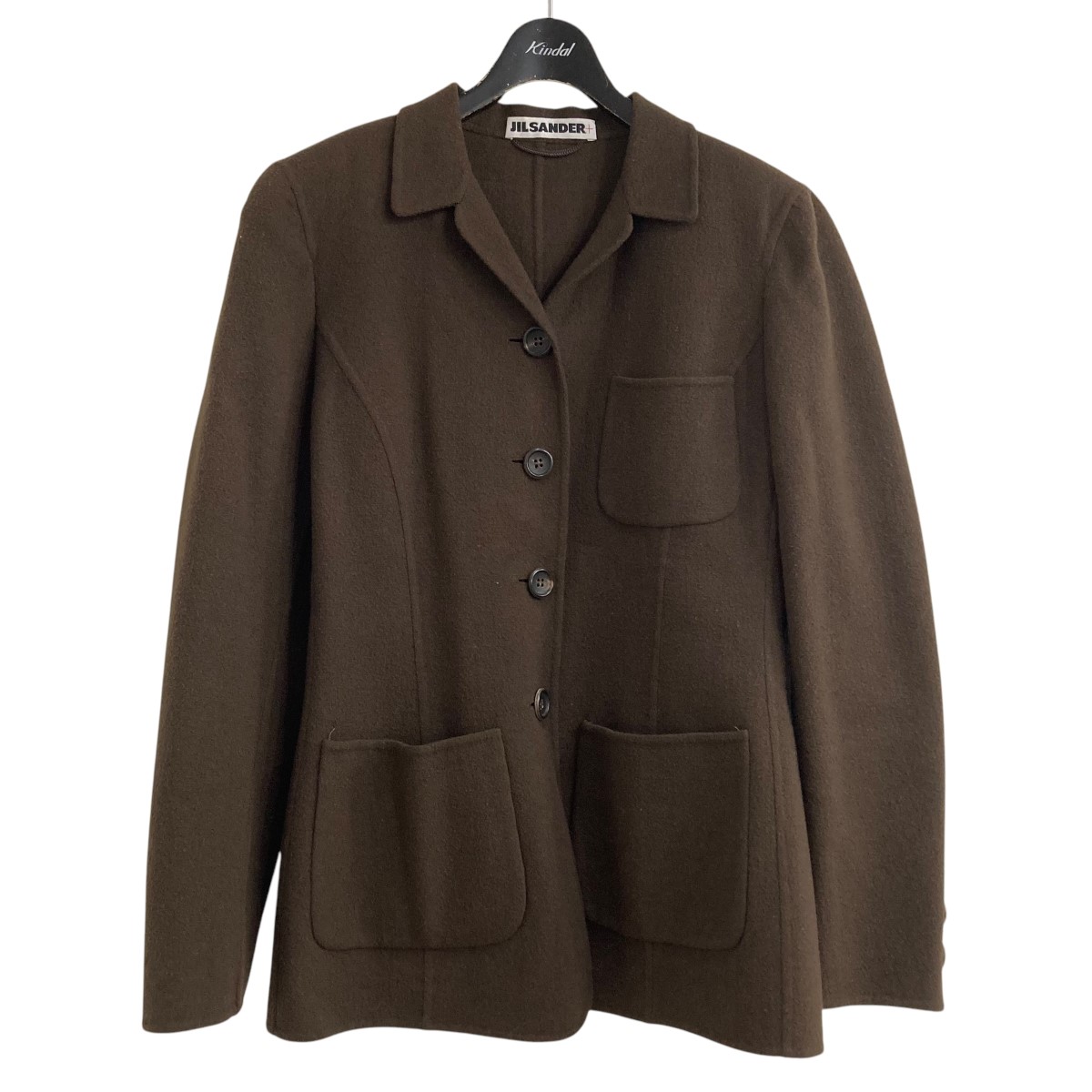 JIL SANDER ジルサンダー　ウール 1B ノーカラージャケット ブラック JIL SANDER ジルサンダー ウール 1B ノーカラージャケット
