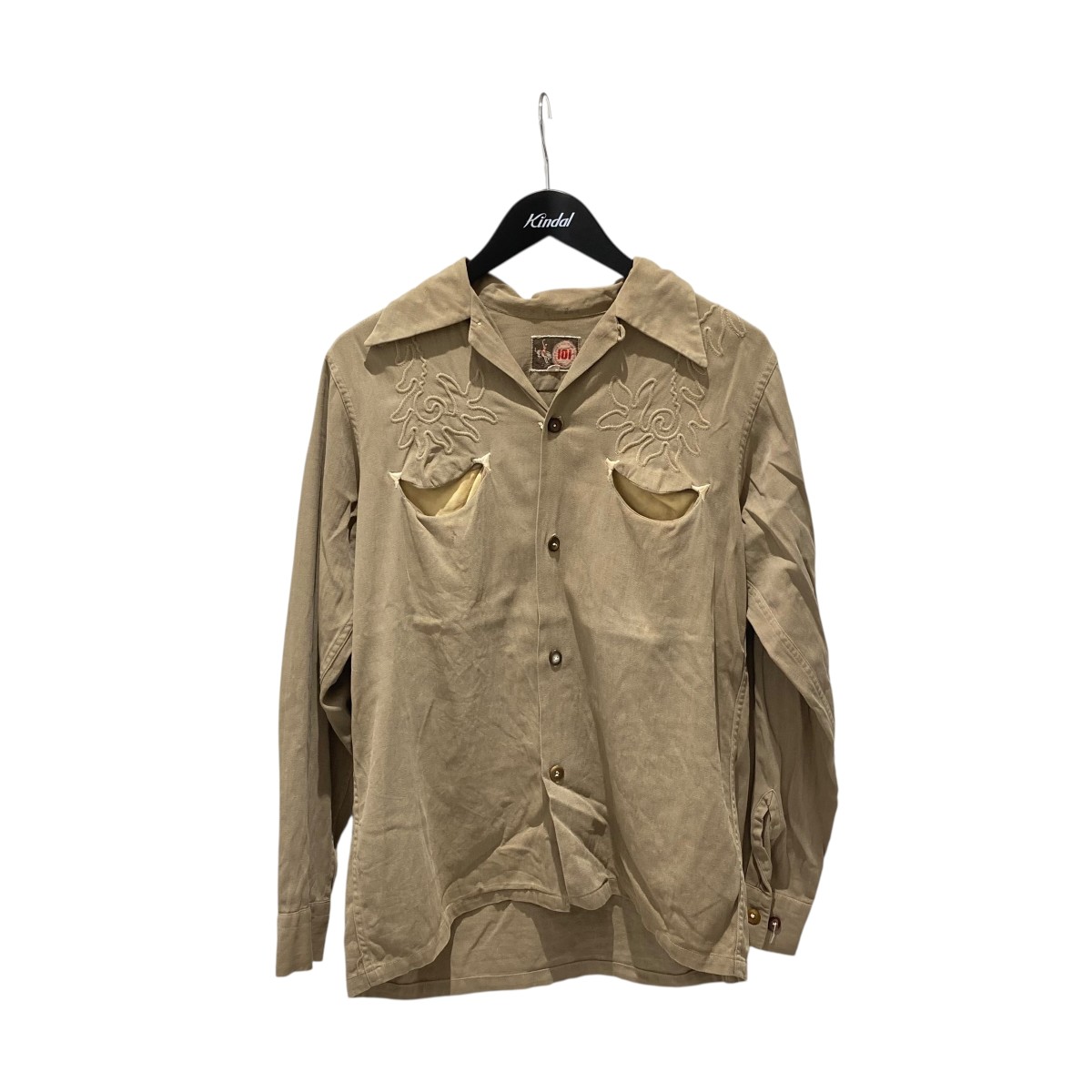 【中古】 USED 50S~60S montgomery ward 101 ウエスタン長袖シャツ ベージュ サイズ：S 【価格見直し】 20,557円