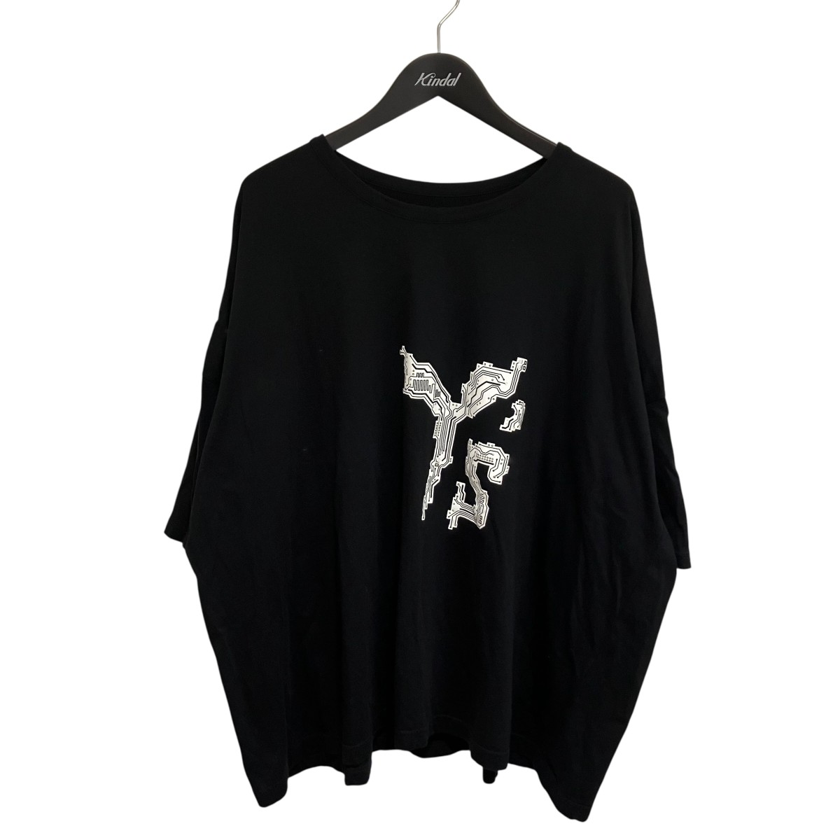 【中古】Y’s PRINT BIG T-SHIRT 半袖カットソー YY-T02-670 黒いこと 大きさ：2 【260526】（ワイズ）
