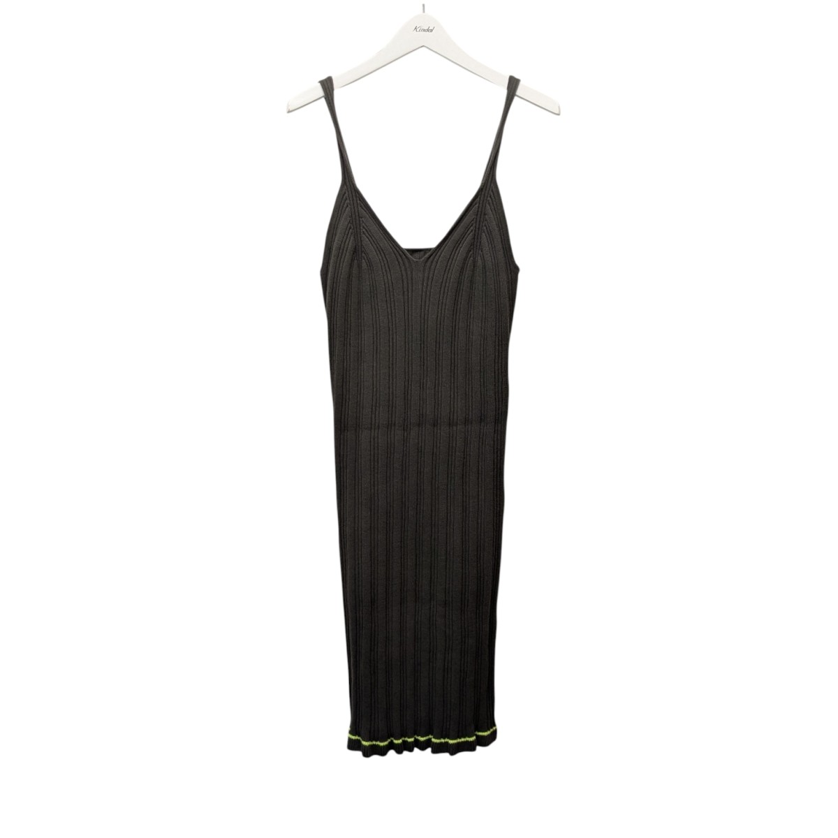 【中古】MM6 Maison Margiela 20SS リブニットミディドレス S52CT0485 濃灰色薄墨色 大きさ：S 【140526】（マルタンマルジェラ）