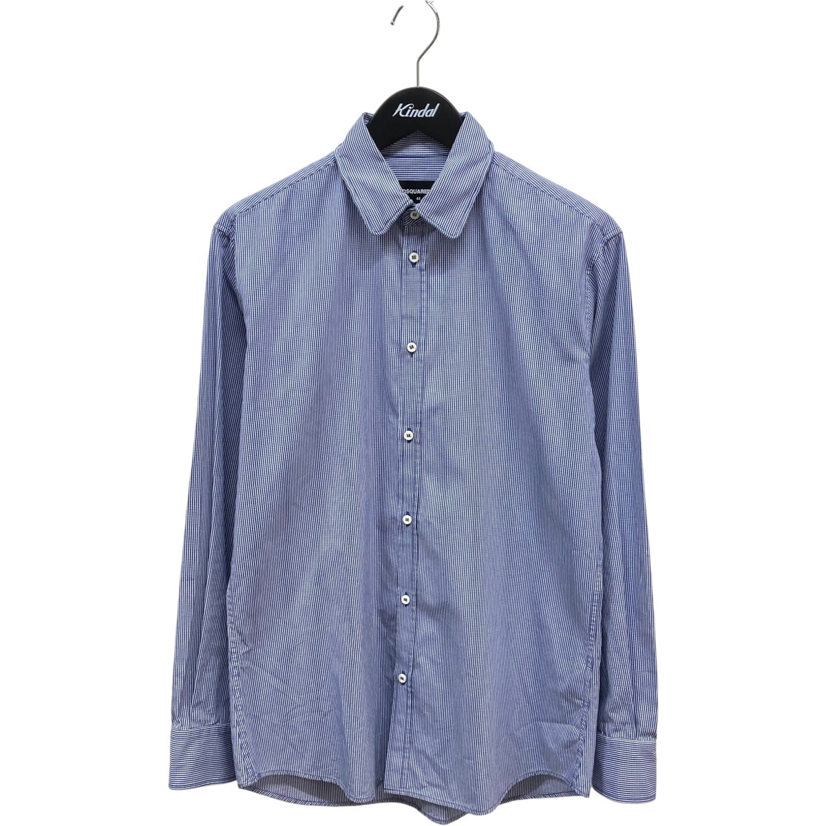 【中古】 DSQUARED2　 チェック 長袖シャツ ブルー サイズ：44 【310725】（ディースクエアード）