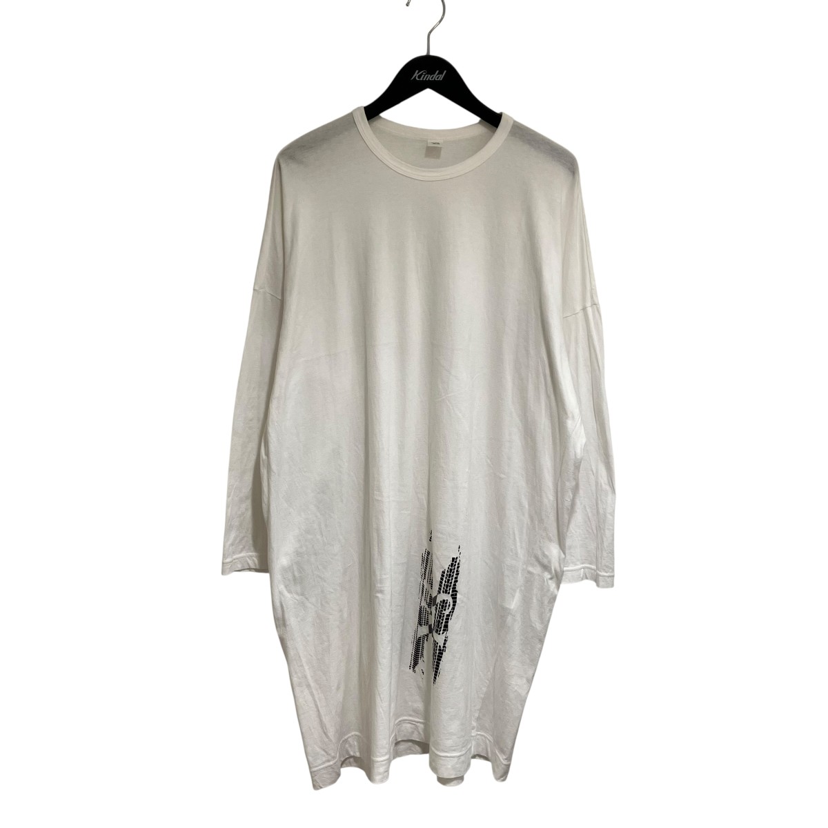 【中古】 Y’s　 COTTON JERSEY Y’S LOGO DRAPE T 半袖ワンピース YT-T03-670 ホワイト サイズ：2 【300725】（ワイズ）