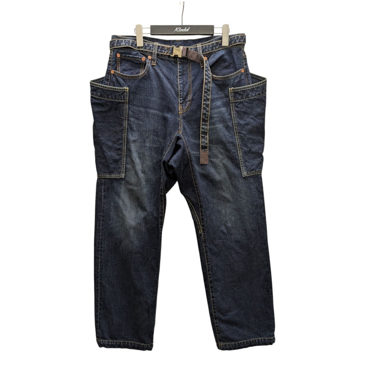 楽天市場】【中古】sacai ベルテッドダブルニーデニムパンツ 21