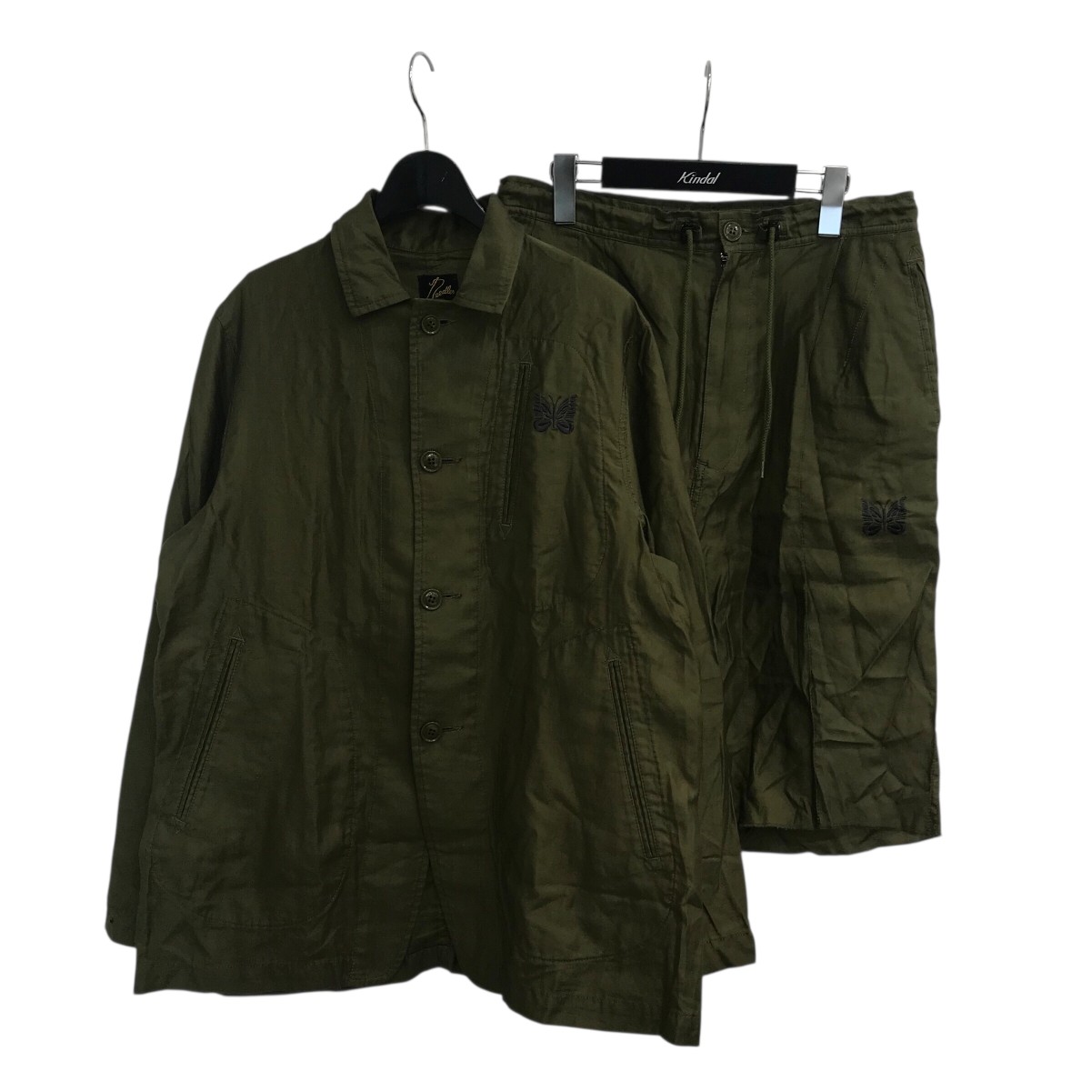 needles ベロアセットアップ M Needles ベロアセットアップニードルズ