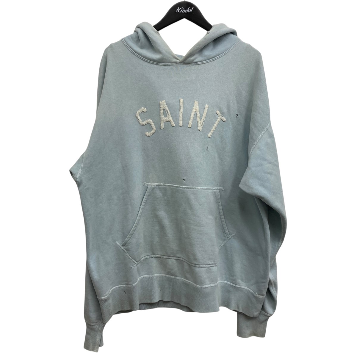 Saint Mxxxxxx ロゴ刺繍 コットン混紡 プルオーバー フーディ Saint Mxxxxxx ロゴ刺繍 コットン混紡 プルオーバー フーディ