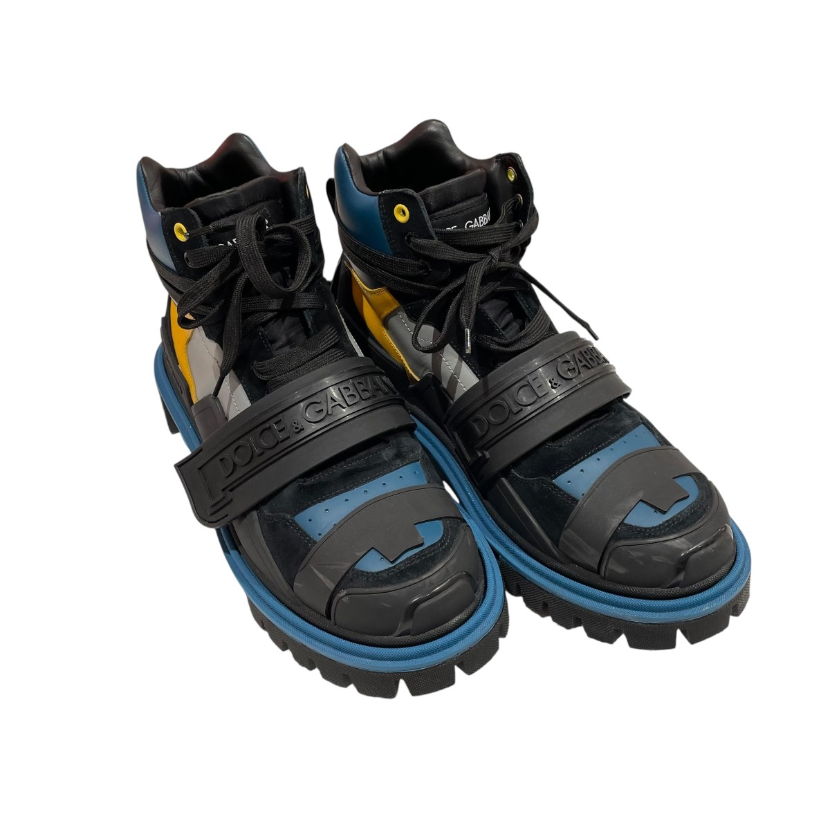【中古】 DOLCE ＆ GABBANA ハイカットスニーカー CS 1699 ブルー×ブラック サイズ：SIZE 9 【価格見直し】