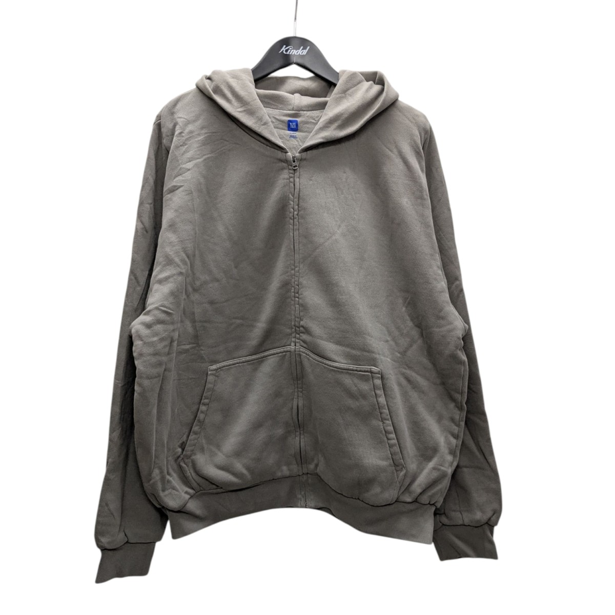 YZY GAP ジップパーカー　グレー　XL ダブルフェイス 希少 Yeezy×Gap イージー ギャップ ダブルフェイス ジップ