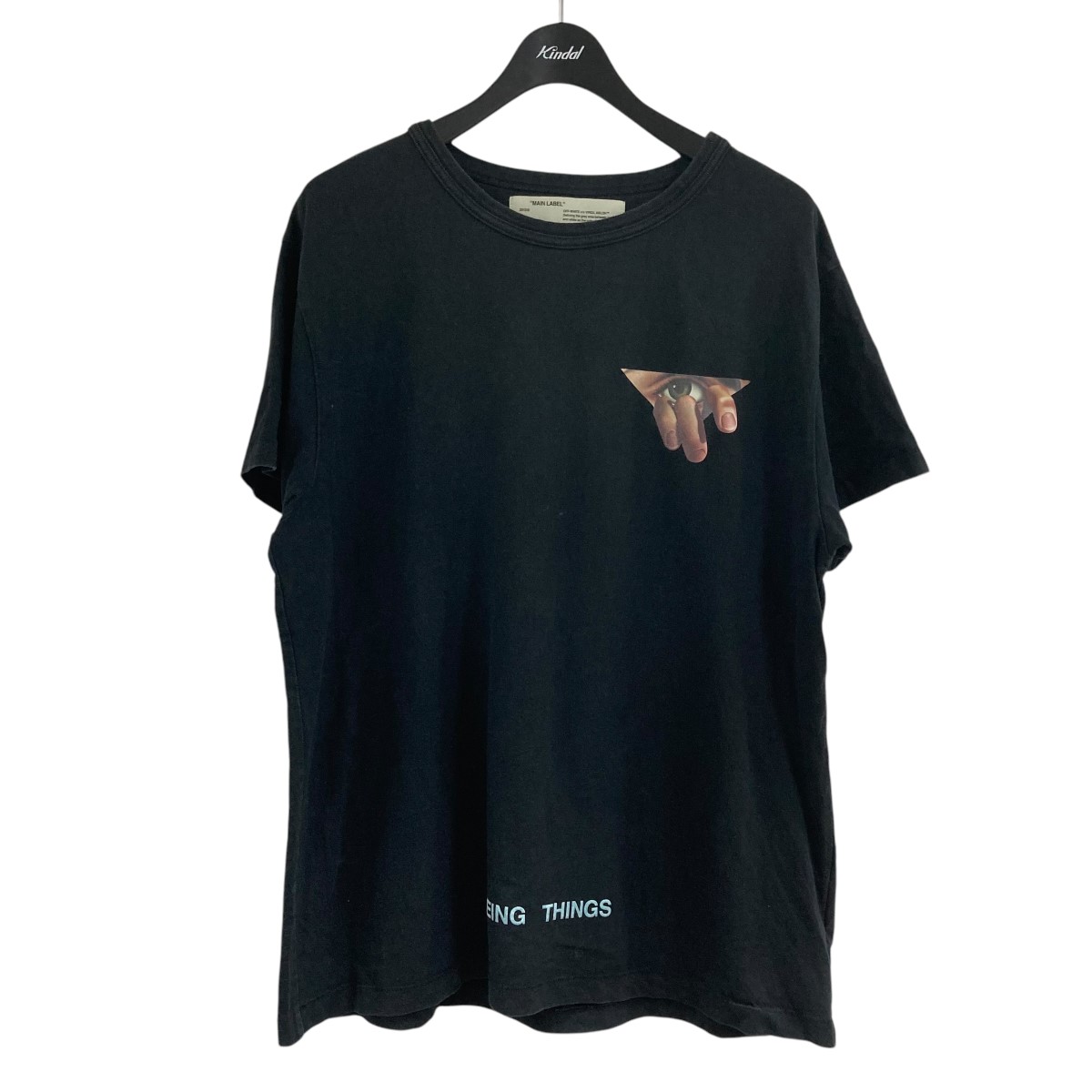 【中古】 OFFWHITE アイズTシャツ ブラック サイズ：S 【価格見直し】