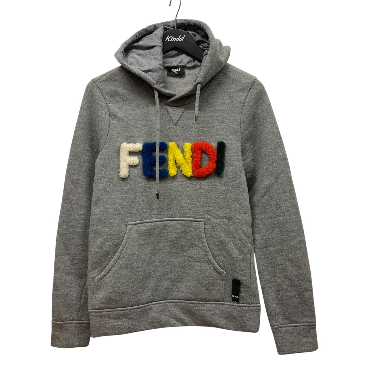 【中古】 FENDI 21AW マルチロゴフーディー FY0738 グレー サイズ：4 【価格見直し】 10,534円