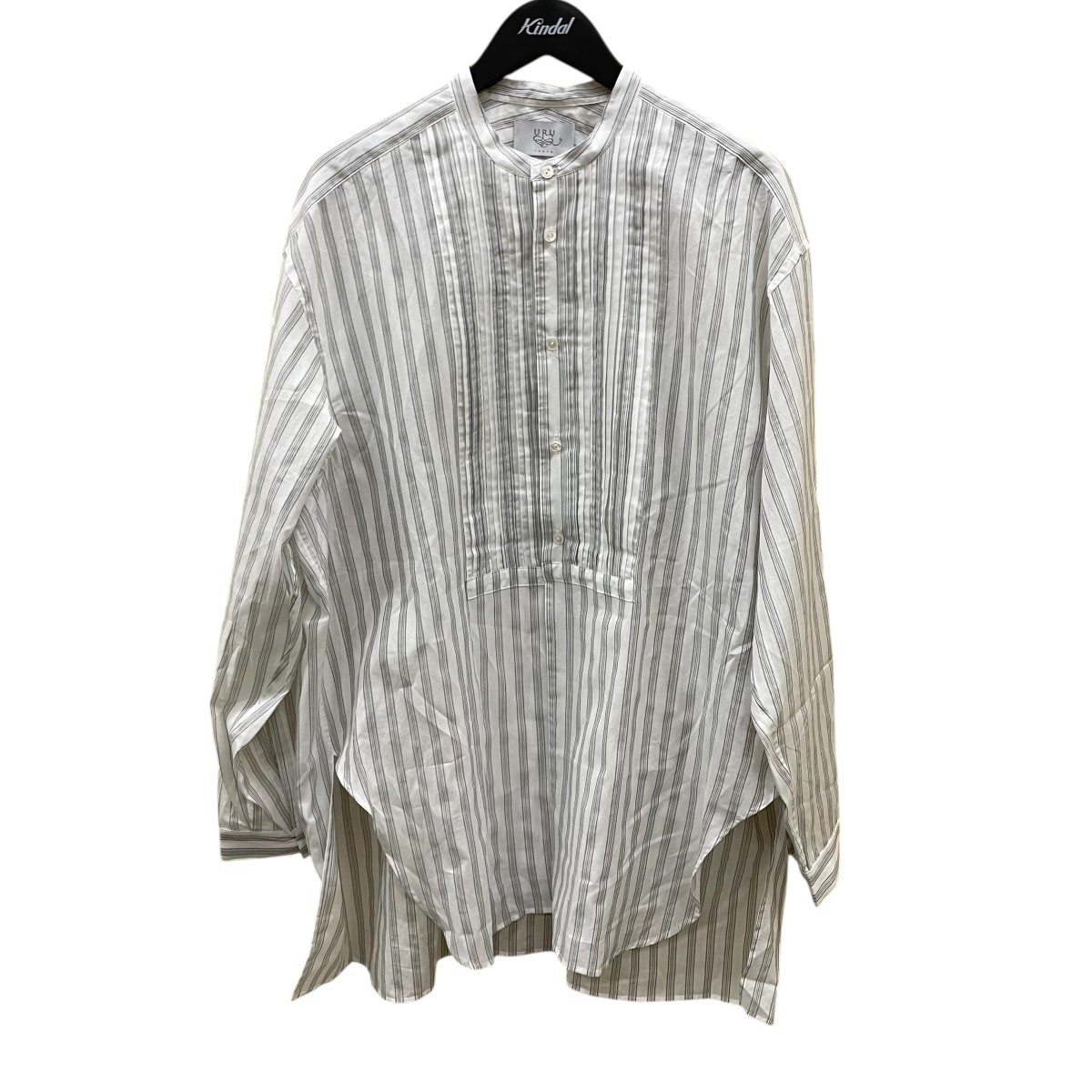 【中古】 URU　 Band collar L S shirts バンドカラーシャツ 25SCSS02 ホワイト サイズ：2 【200226】（ウル）