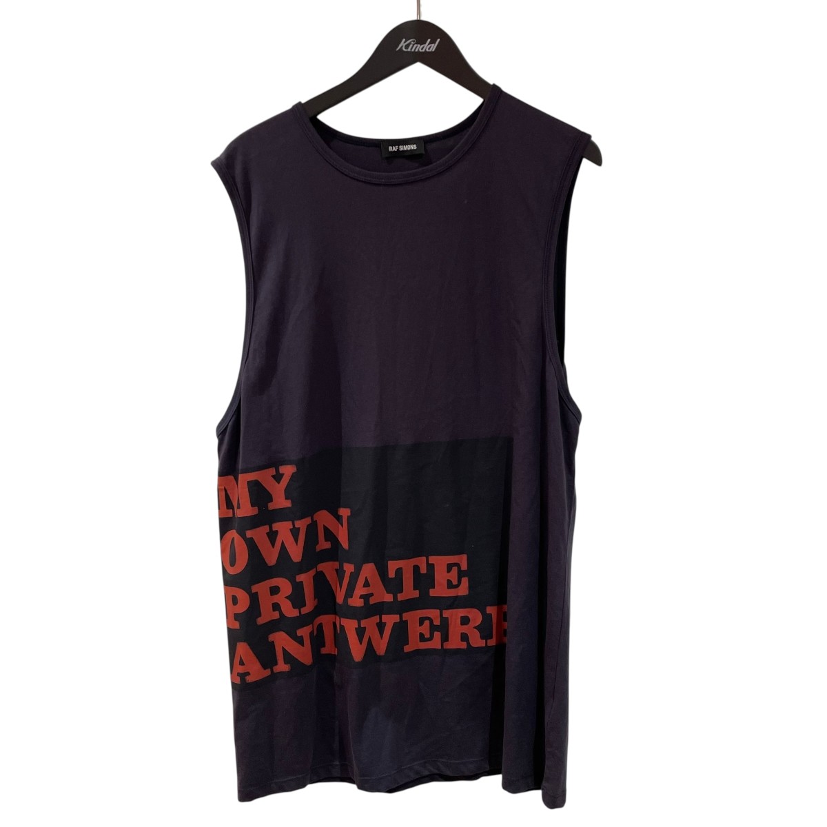 【中古】 RAF SIMONS　 20SS ノースリーブTシャツ 201-146B ネイビー サイズ：M 【080426】（ラフシモンズ）
