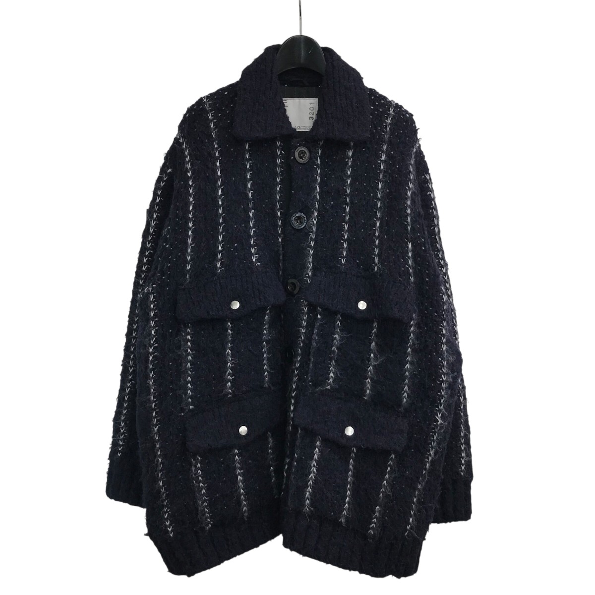 楽天市場】//サカイ sacai ファー装飾ケーブルニットジャケット