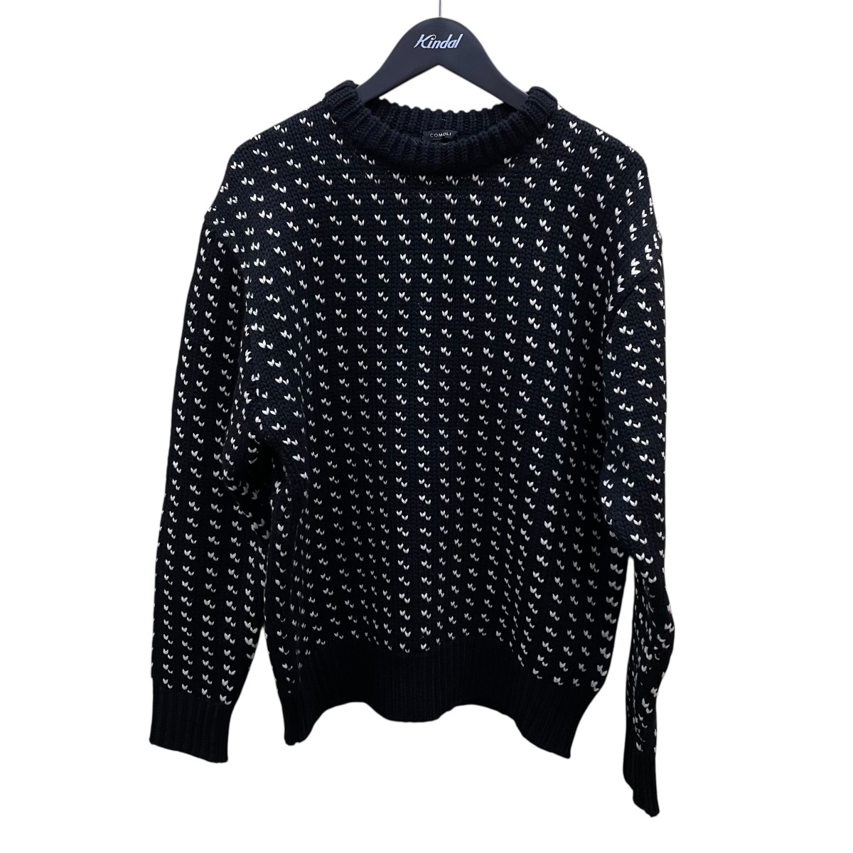 楽天市場】【中古】COMOLIブラック Vネックニット Z01-06019 ブラック