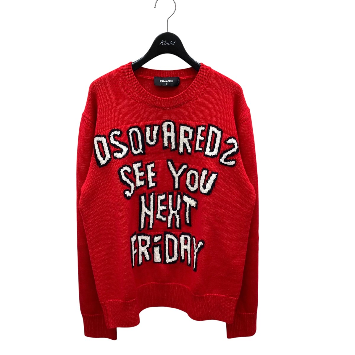 【中古】DSQUARED2 24AW 編み物 S74HA1471 赤いこと 大きさ：M 【080526】（ディースクエアード）