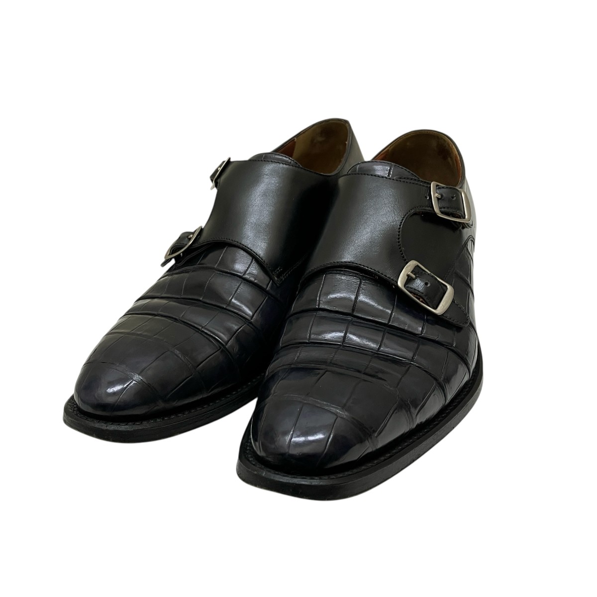 【中古】 Bollini　 ダブルモンク ブラック サイズ：6 1/2 【080825】（ボリーニ）