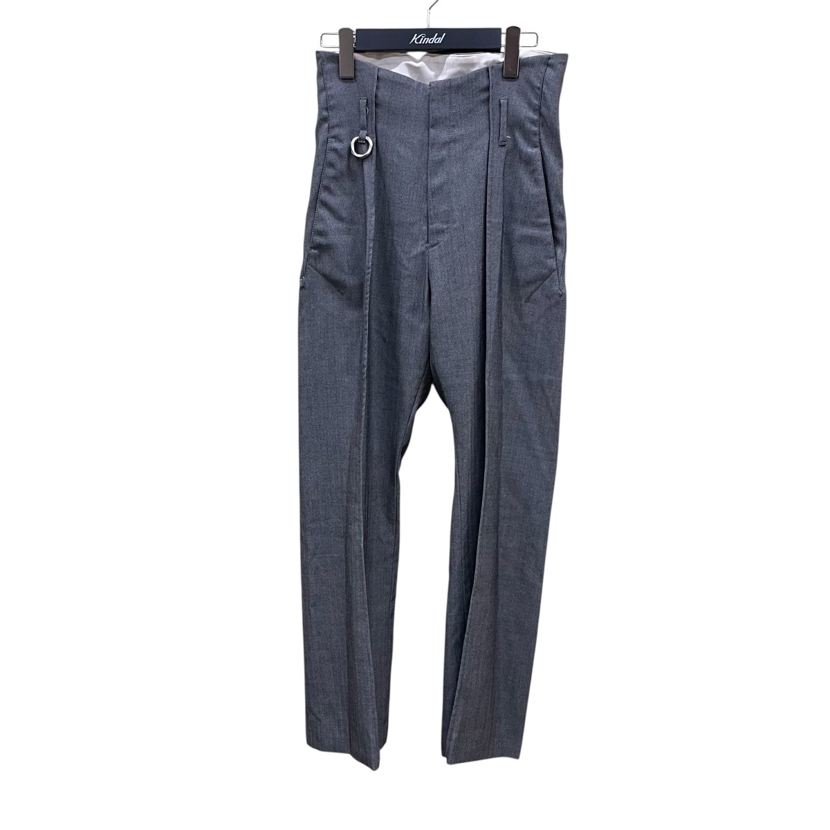 【中古】YOHEI OHNOウール タックスラックス OH 23A PT2 B グレー サイズ：36【価格見直し】｜ブランド古着のカインドオル