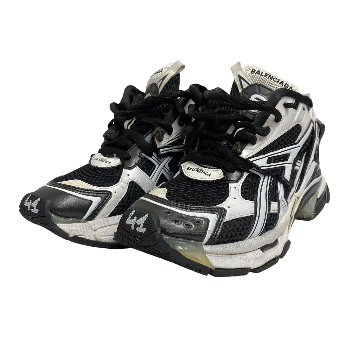 【中古】\u003cBR\u003eBALENCIAGA\u003cBR\u003erunner スニーカー 黒いこと×白いこと 大きさ：27.0糎\u003cBR\u003e【必要経費思いかえす】