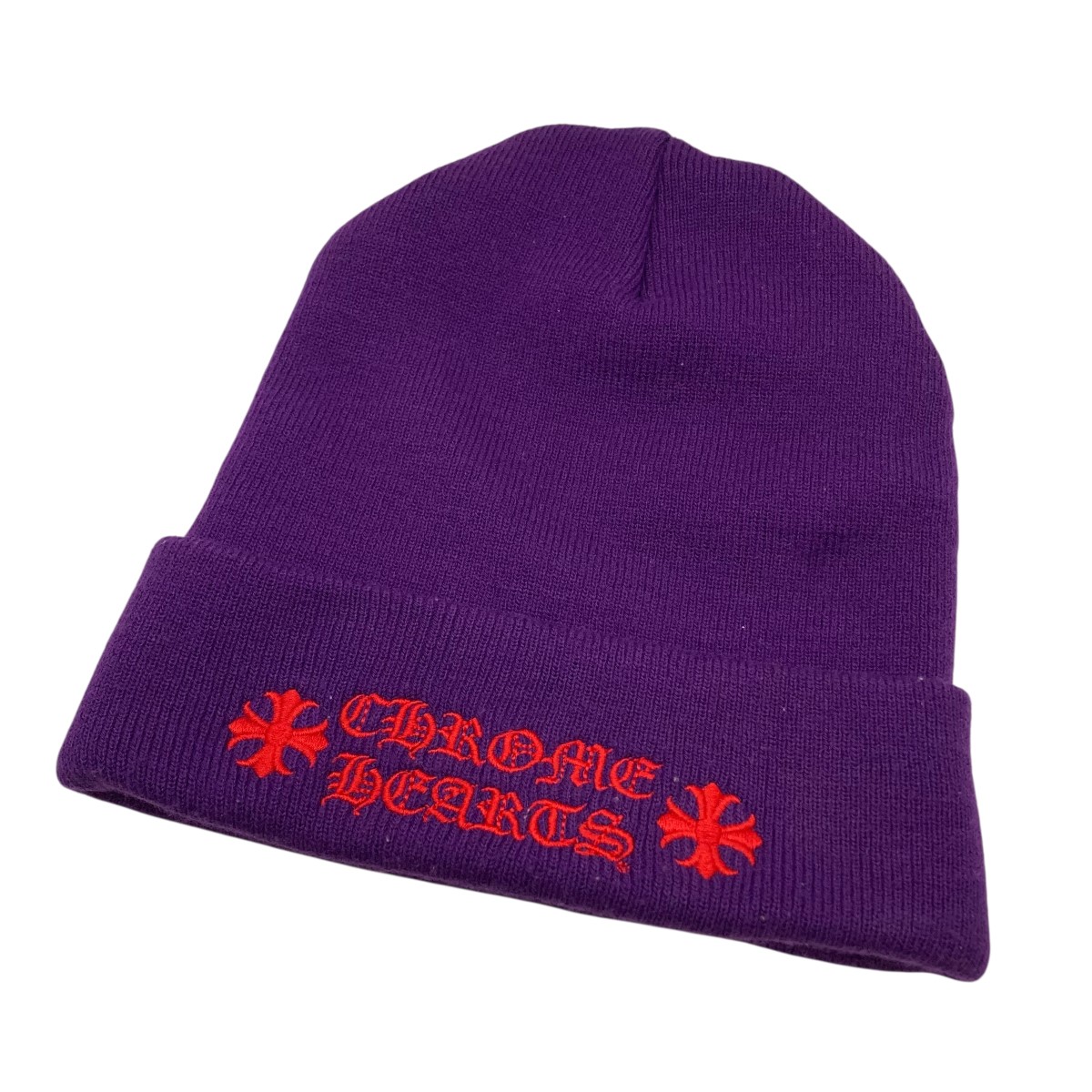 激レア　希少　クロムハーツビーニー CHROME HEARTS+ PLUS BEANIE PINK ビーニー ニット帽 ピンク