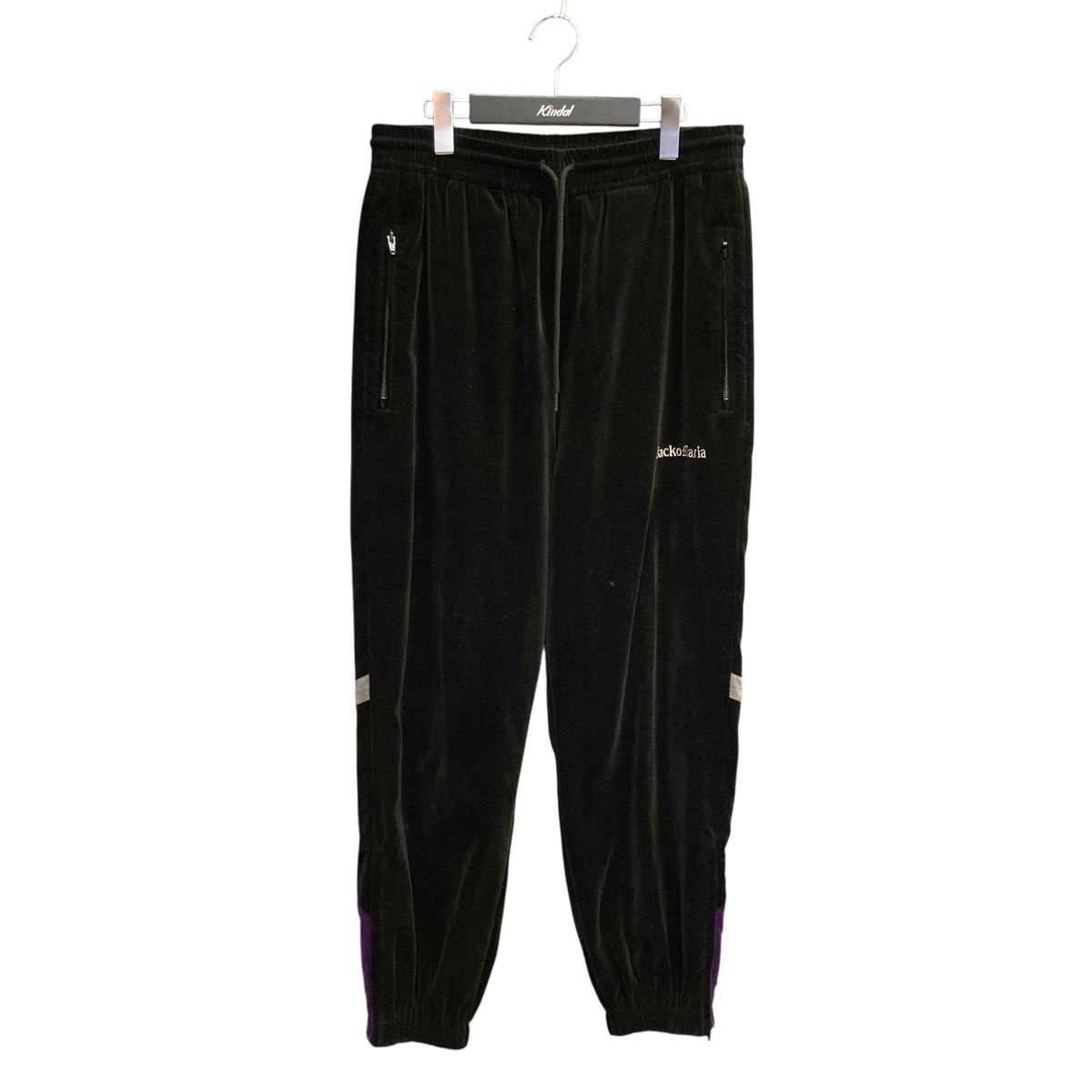 WACKOMARIA DORMEUIL ストライプパンツ　黒　サイズL WACKO MARIA / DORMEUIL / STRIPED PLEATED TROUSERS ( TYPE-2