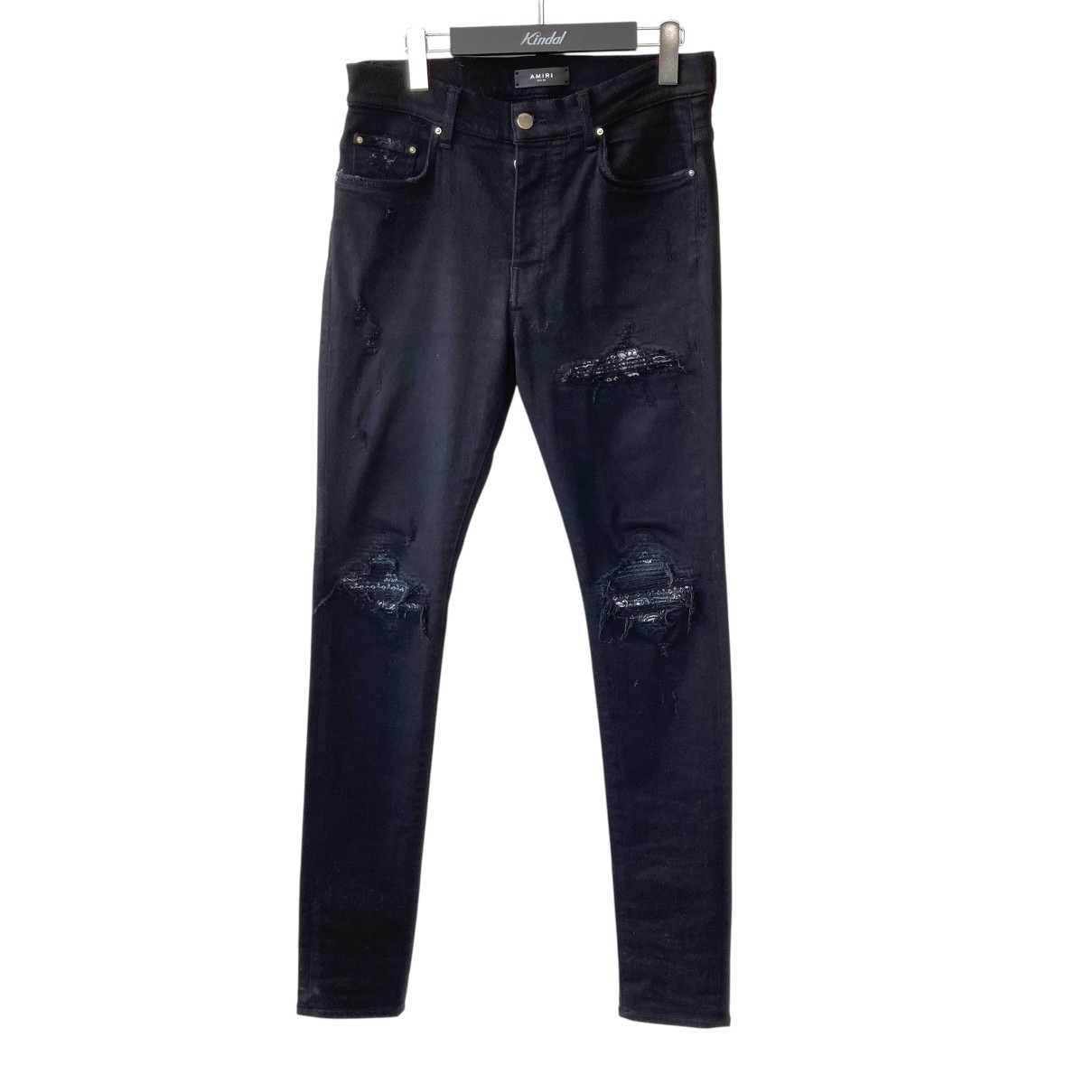 AMIRI ブルー バンダナ スキニーデニム 29 3024f290011-2.jpg