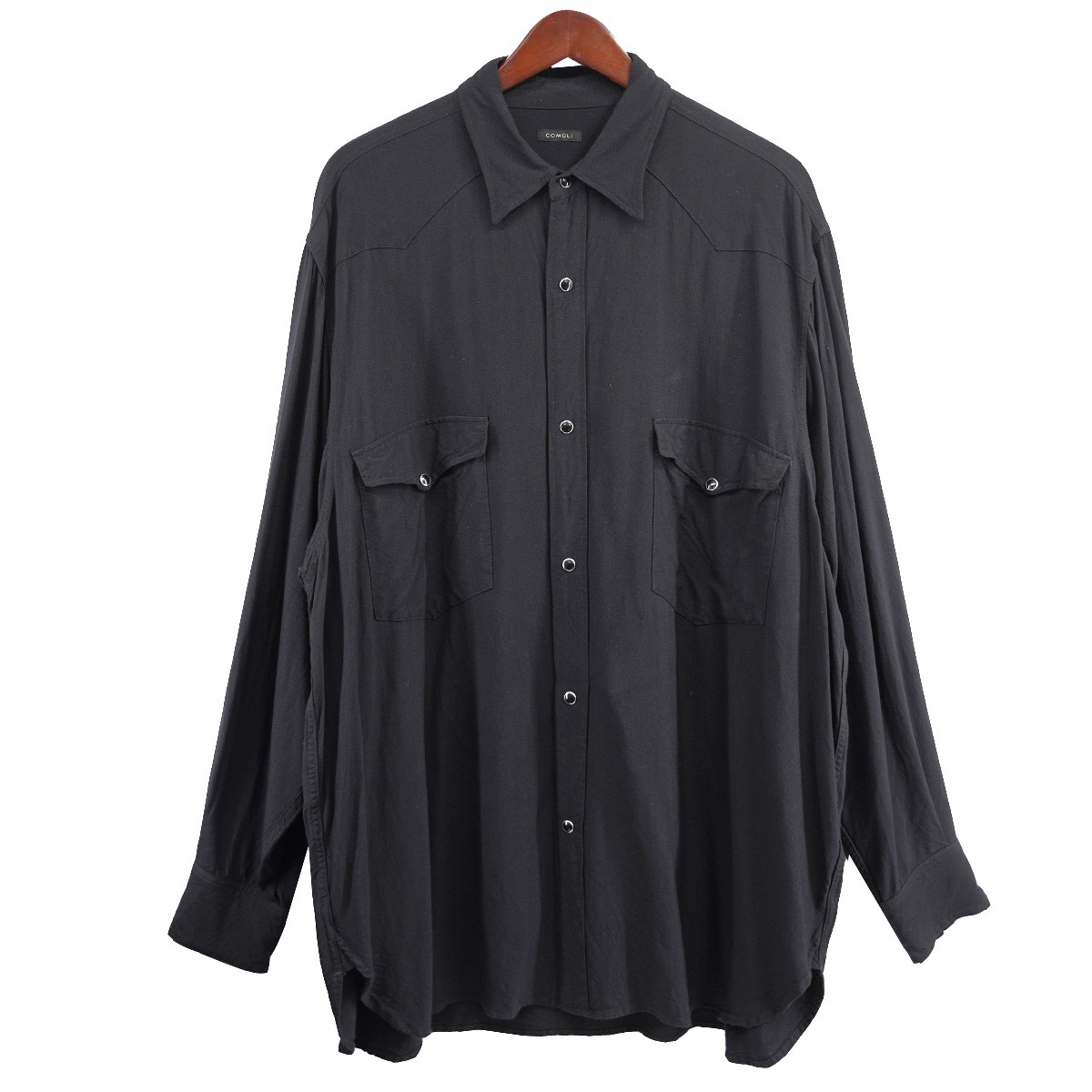 COMOLI 24SS オックスシャツ 黒 COMOLI オックス シャツ | 大阪心斎橋のメンズ洋服のセレクト