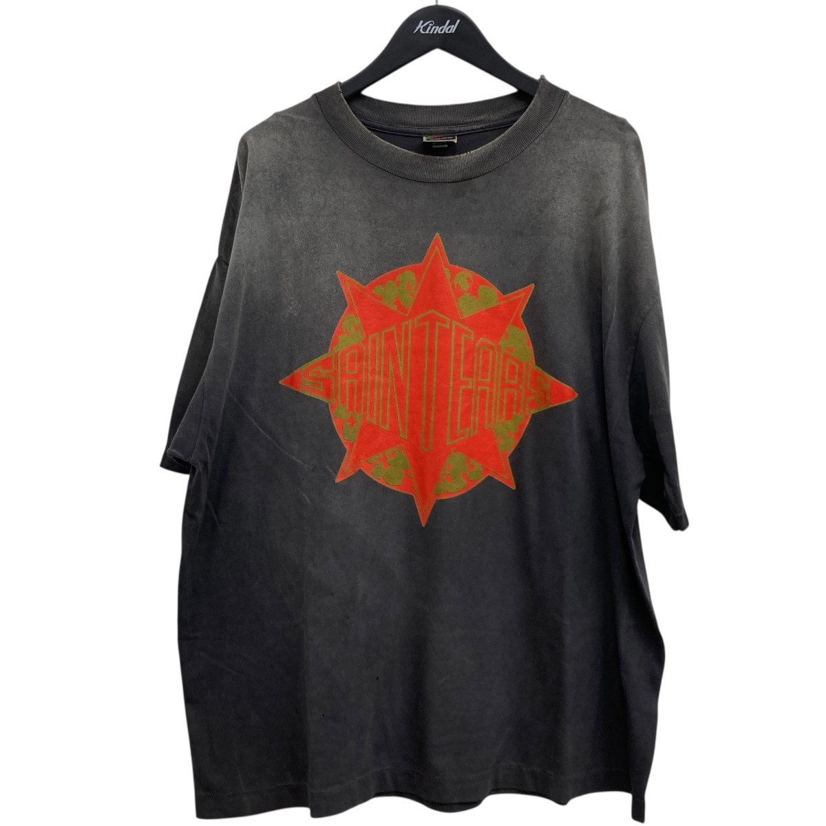 【中古】 SAINT MICHAEL　 SS TEE ST TEARS 半袖Tシャツ グレー サイズ：XL 【250326】（セントマイケル）