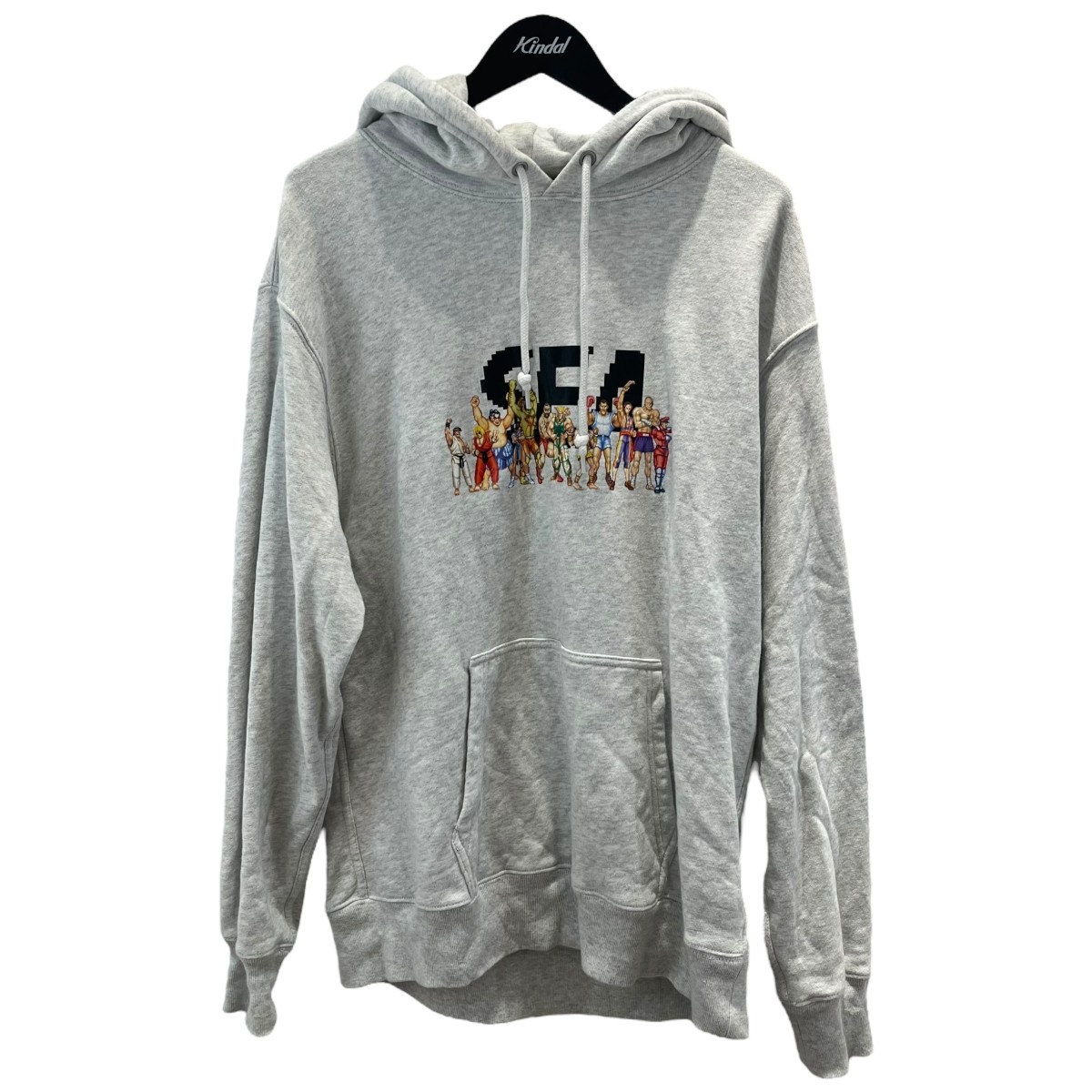 【中古】 WIND AND SEA　 24SS ×SF II Logo Hoodie CAPCOM フーディ ライトグレー サイズ：L 【150825】（ウィンダンシー）