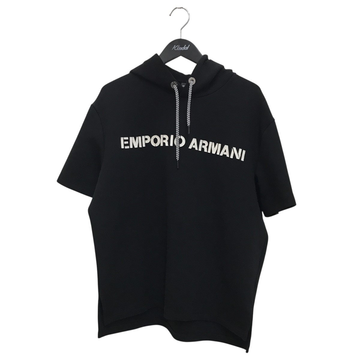【中古】 EMPORIO ARMANI 半袖パーカー 6K1M63 1JHSZ ブラック サイズ：S 【価格見直し】