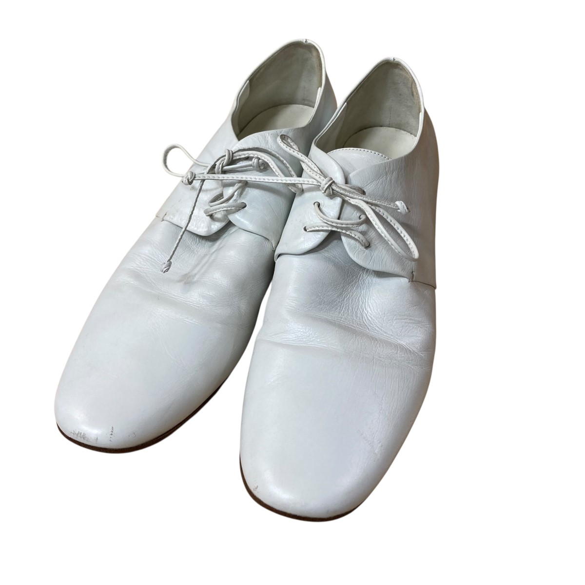【中古】 JIL SANDER フラットシューズ ホワイト サイズ：37 1/2 【価格見直し】