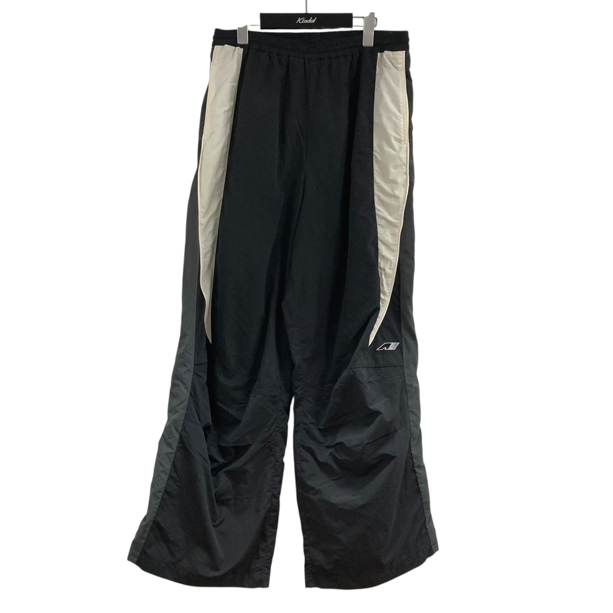 【中古】 AMBUSH トラックパンツ ブラック×ホワイト サイズ：XS 【価格見直し】