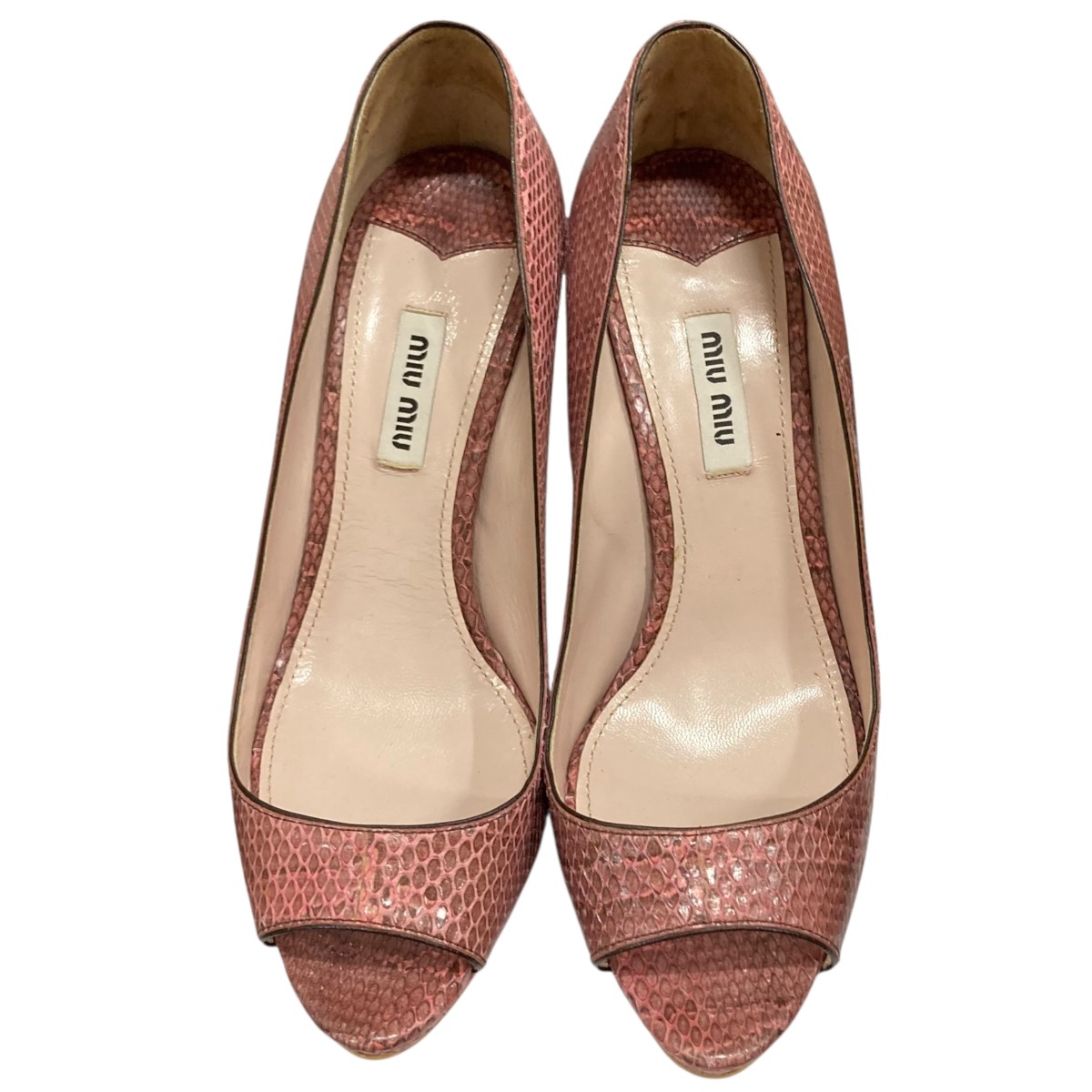 【中古】 MIU MIU ヒールパンプス ピンク サイズ：37 【価格見直し】