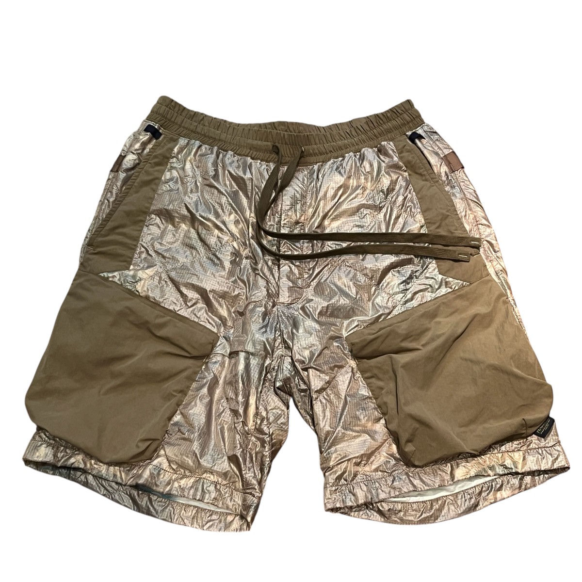 【中古】poliquant×PENDLETON　ナイロンハーフパンツ 2301020 カーキ サイズ：2 【170825】（ポリクアント×ペンドルトン） ズボン・パンツ-メンズファッション
