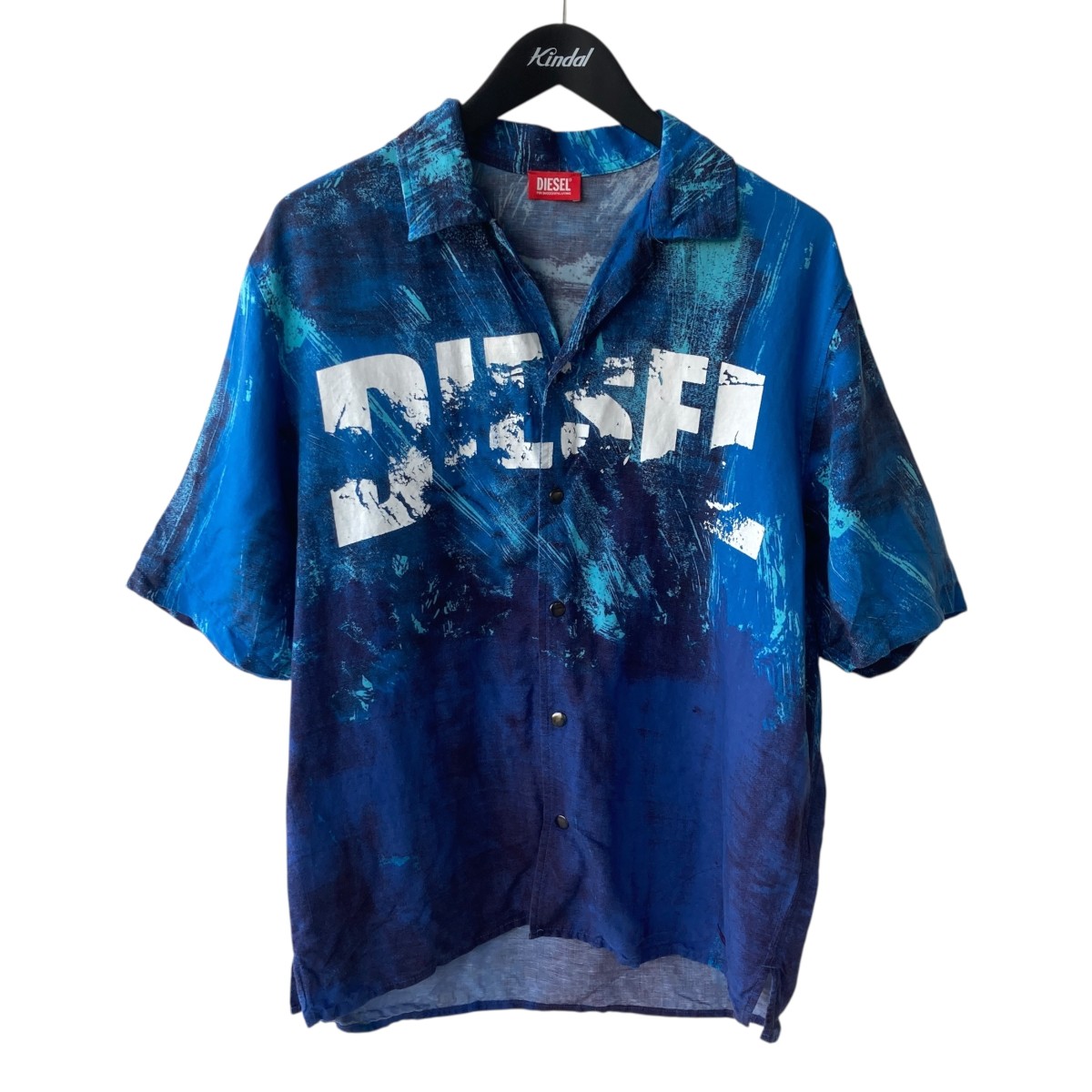 【中古】\u003cBR\u003eDIESEL\u003cBR\u003eBLUE Shirt CHARLES-D-POP オープンカラーシャツ A17870 青色 大きさ：S\u003cBR\u003e【通貨価値思いなおす】
