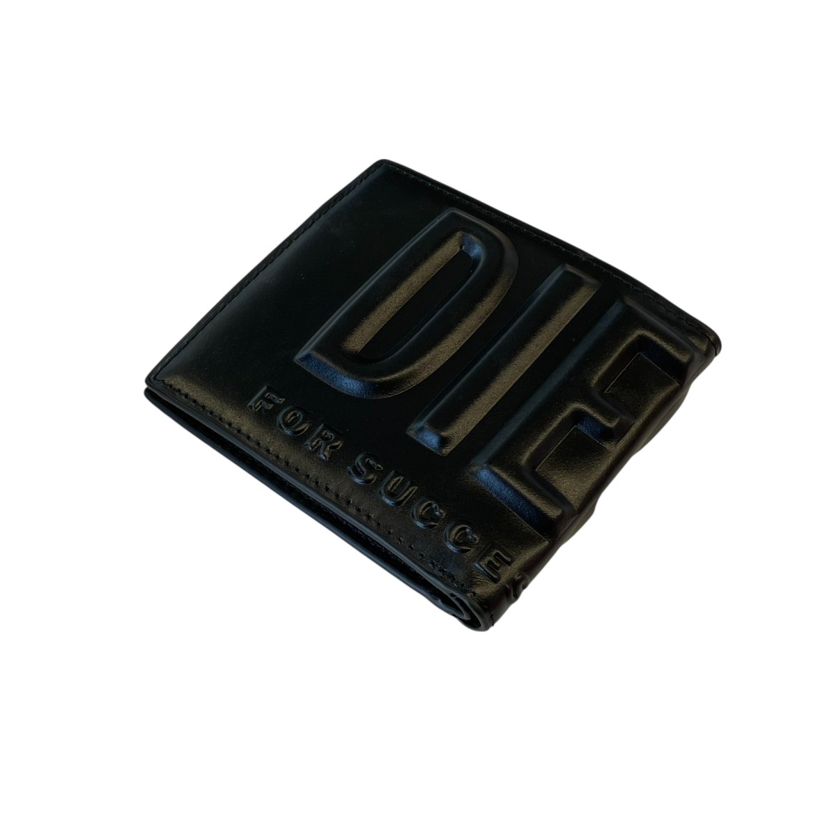【中古】 DIESEL　 3D 2つ折り財布 ブラック 【190825】（ディーゼル）