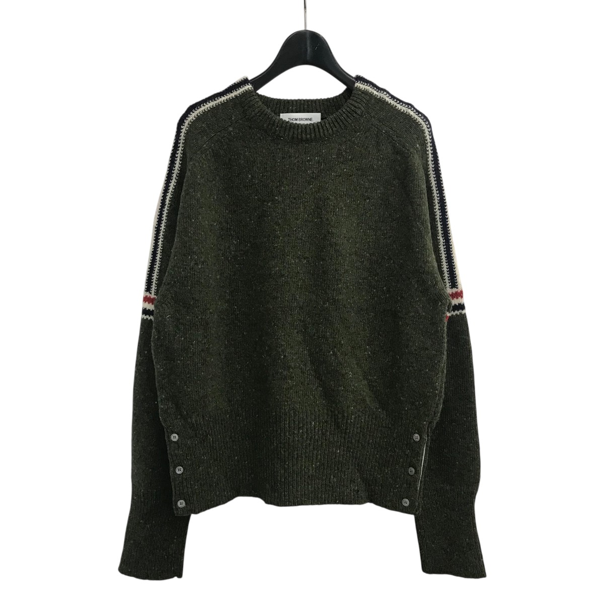 THOM BROWNE ネイビー カシミヤニットベスト THOM BROWNE ネイビー カシミヤニットベスト