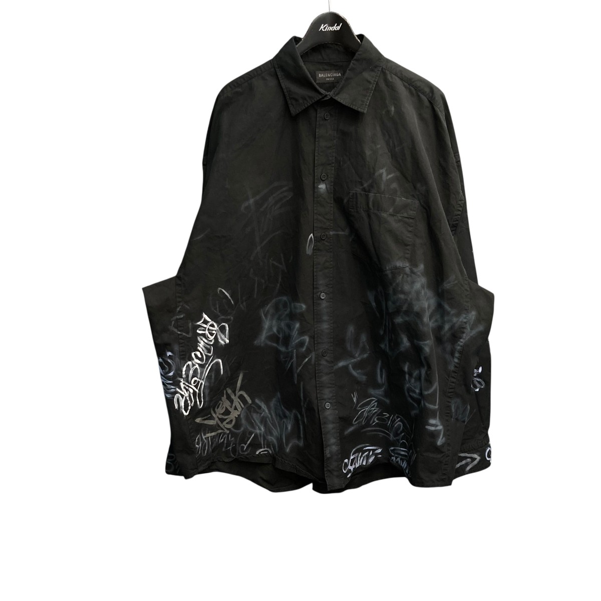 試着のみ　balenciaga コクーンシャツ　ユニセックス　サイズ34 Balenciaga Cocoon シャツ ラージフィット で ブラック