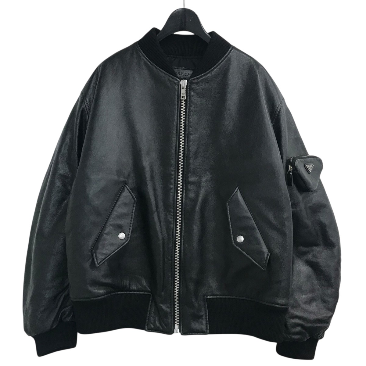 定価55万円】 希少 PRADA レザージャケット 50 定価55万円】 希少