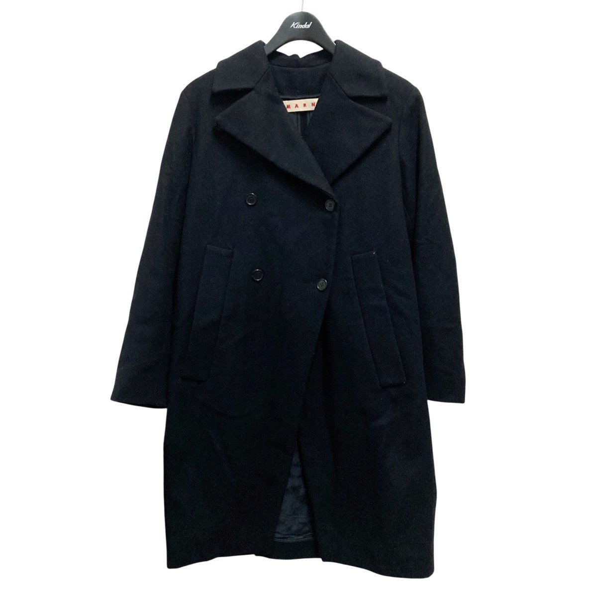 【中古】\u003cBR\u003eMARNI\u003cBR\u003eダブル厚地の外套 CPMAQ22U 黒いこと 大いさ：40\u003cBR\u003e【必要経費思いかえす】 コート・ジャケット-メンズファッション