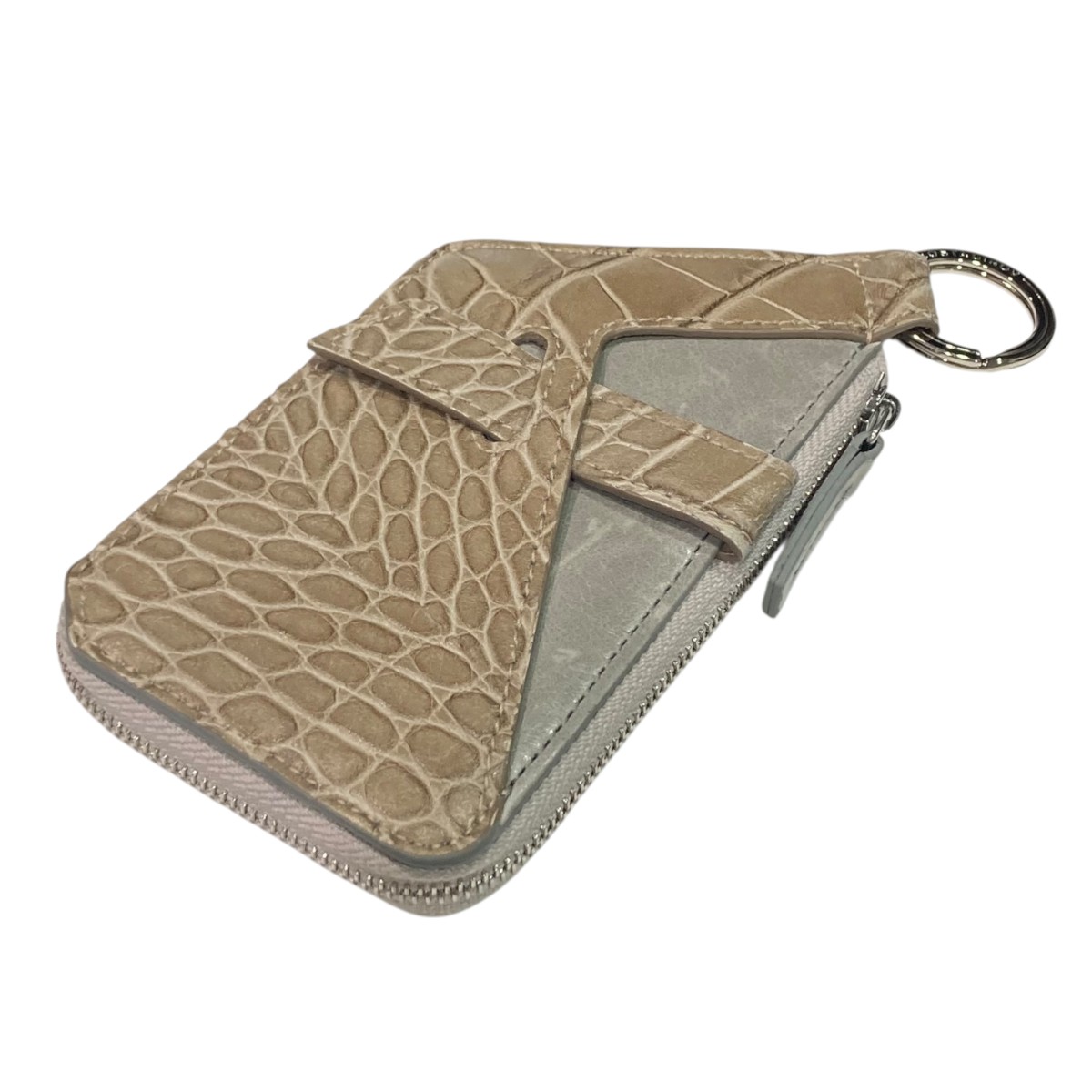 【中古】 Kiko Kostadinov　 レザーキーチェーン グレー 【220825】（キココスタディノフ）