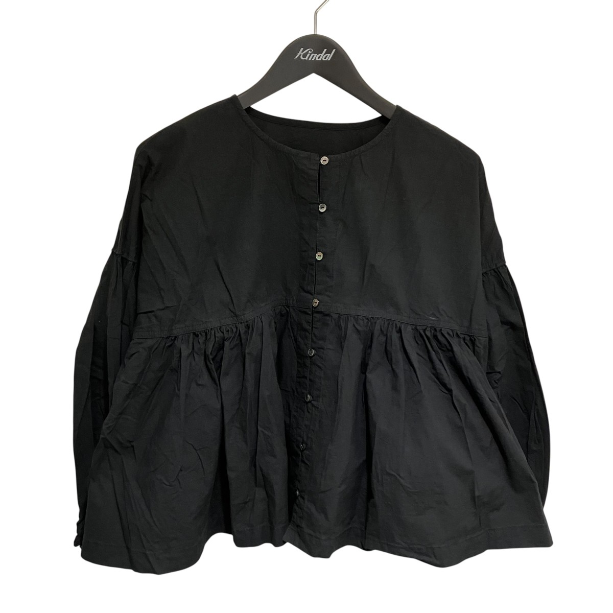 24SS nest Robe リネンガーゼケープ袖ブラウス